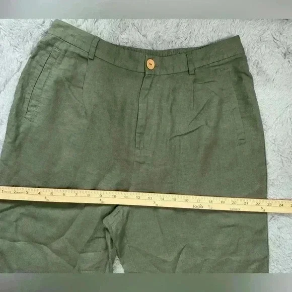 Grae Cove Linen Blend Pants Size XL Cropped Lagenlook TikTok Viral Blogger - Picture 11 of 16